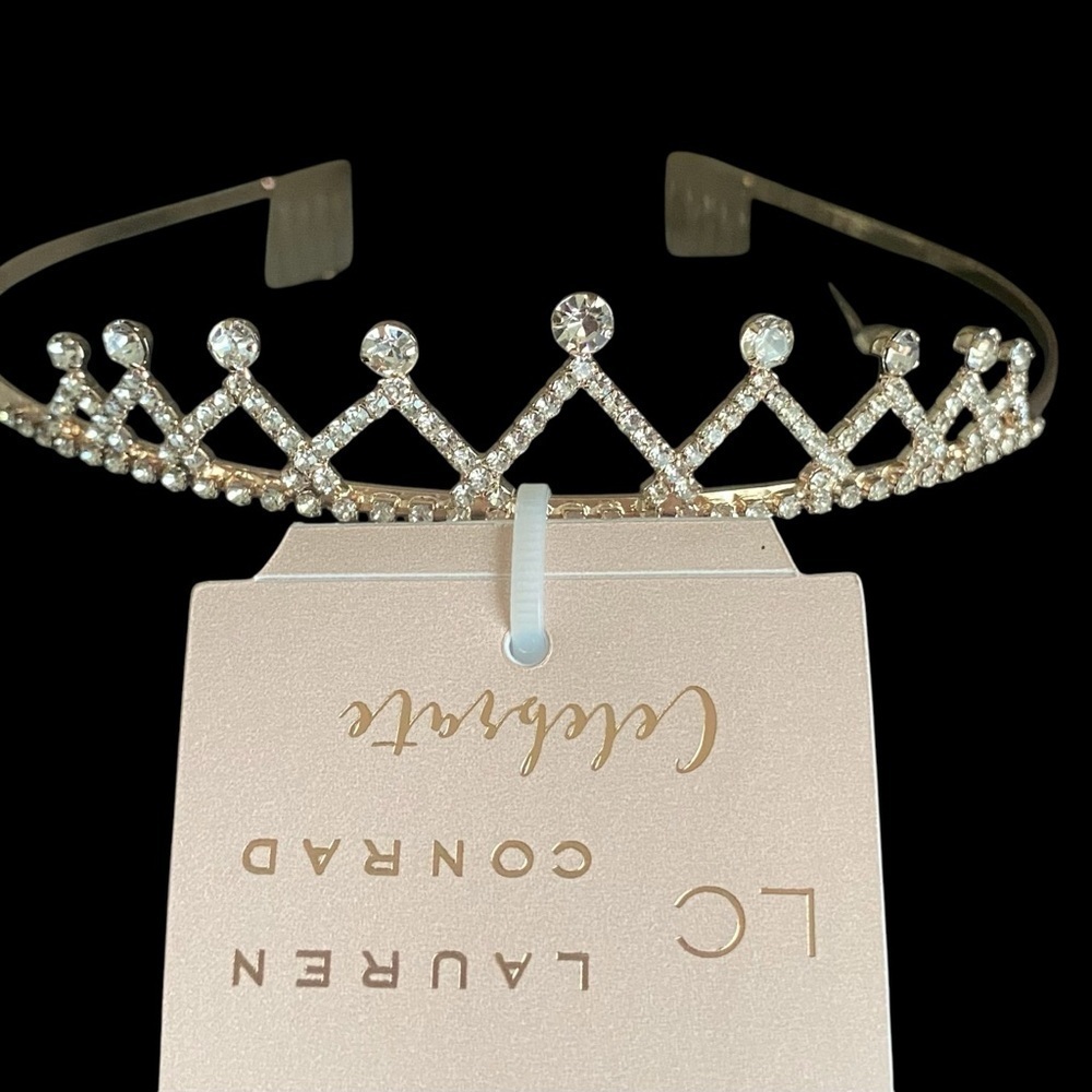 NWT-LC LAUREN CONRAD-GOLD TONE AND RHINESTONE TIARA